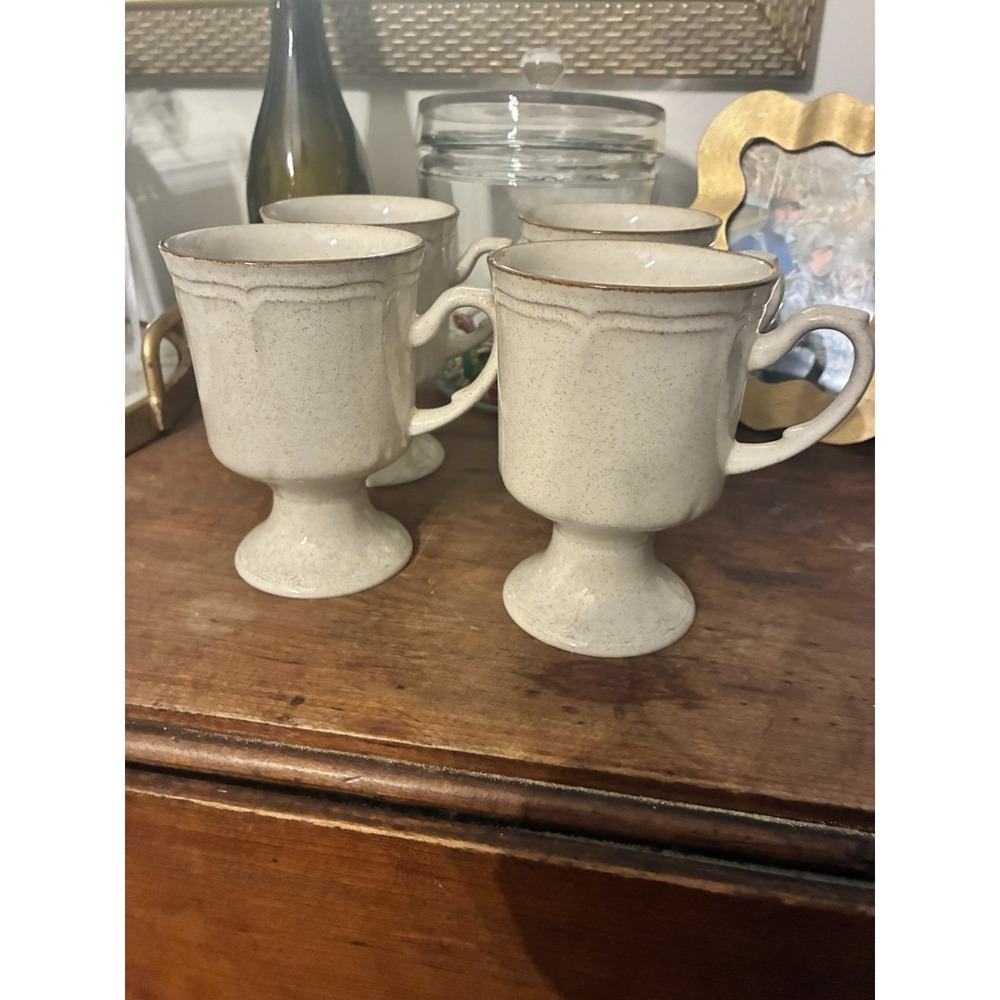 Hearthside Coffee Mugs 4 Footed Japan Vintage Stoneware